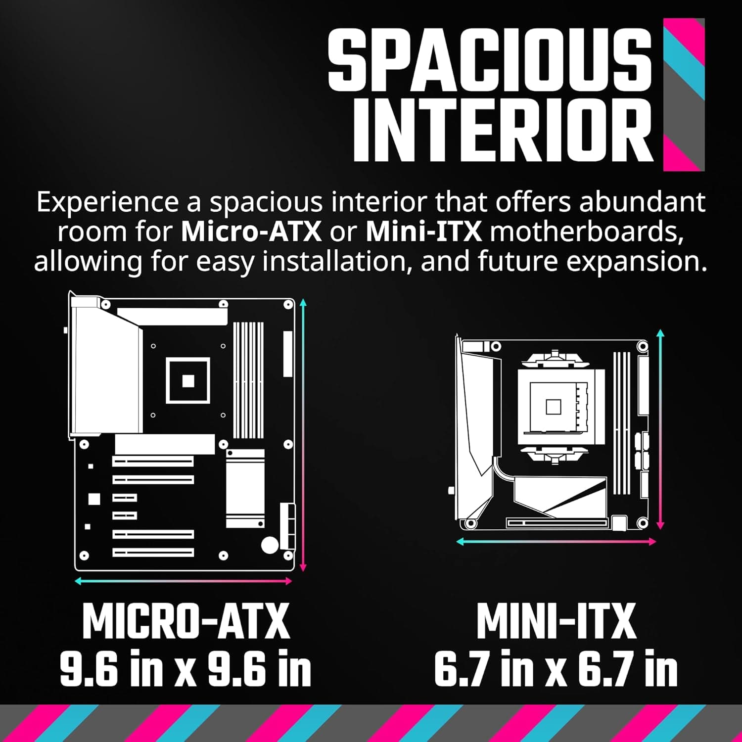 Cooler Master Q300L V2 MicroATX Mini Tower White Tempered Glass Side Panel image