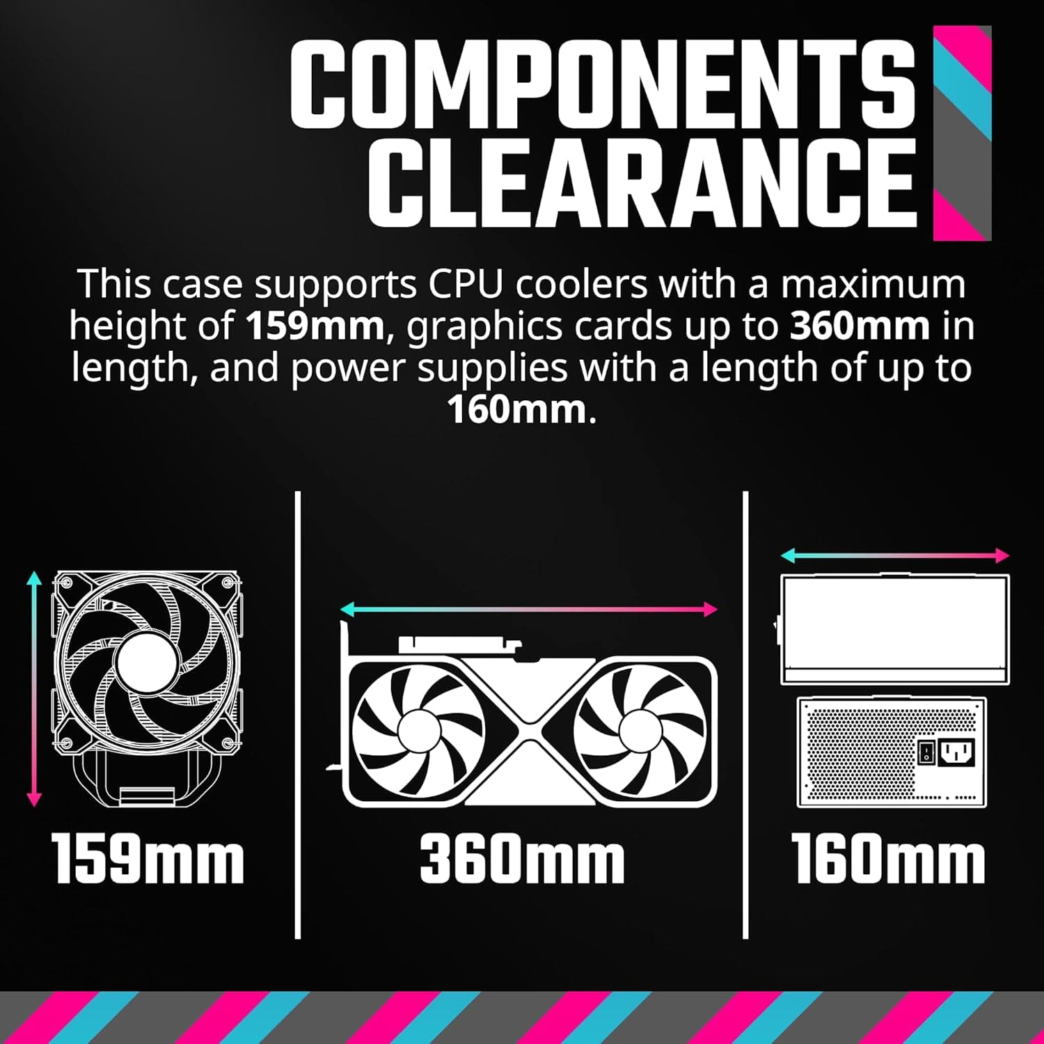 Cooler Master Q300L V2 MicroATX Mini Tower White Tempered Glass Side Panel image