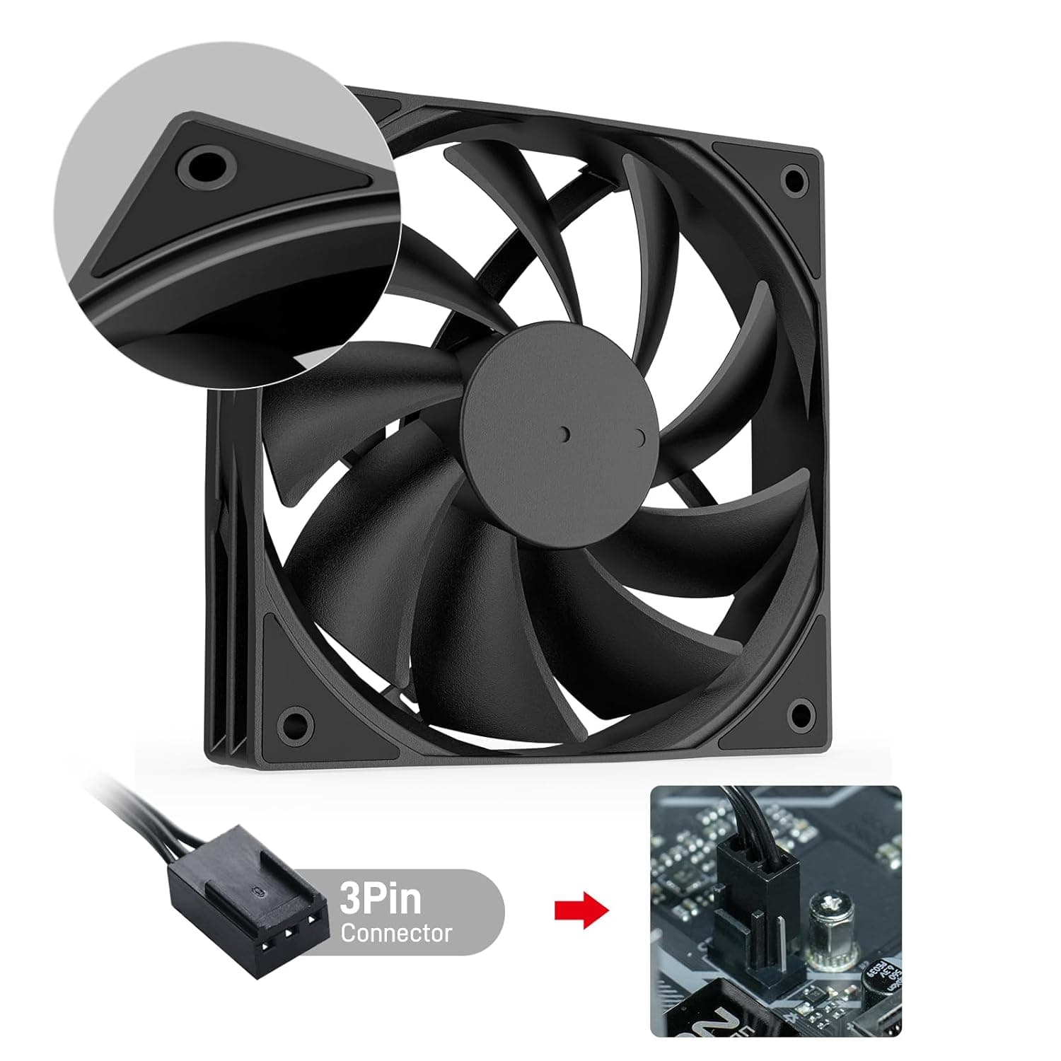DARKROCK BK120 120mm Black Fans image