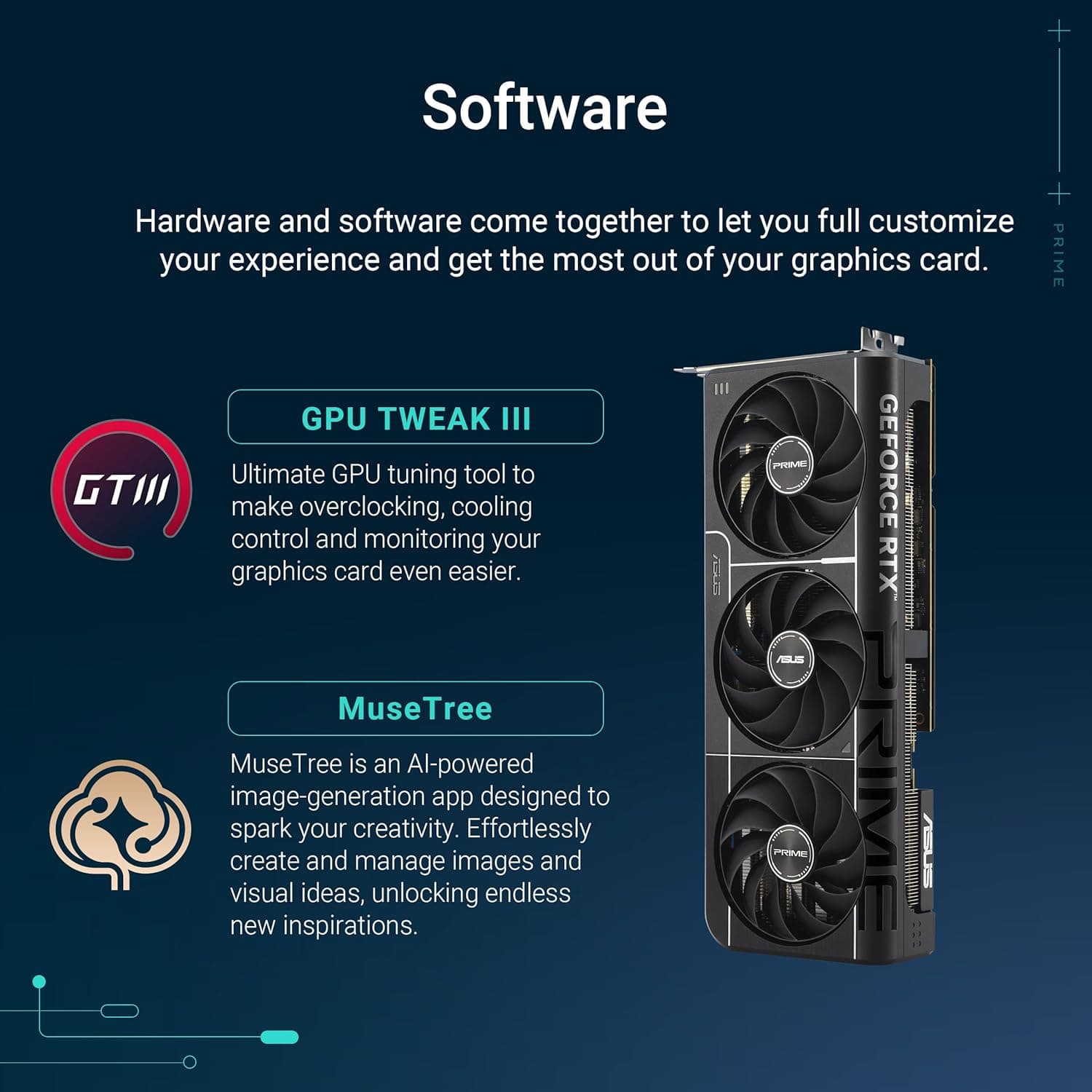 Asus PRIME GeForce RTX 5080 16GB GDDR7 Black / White image