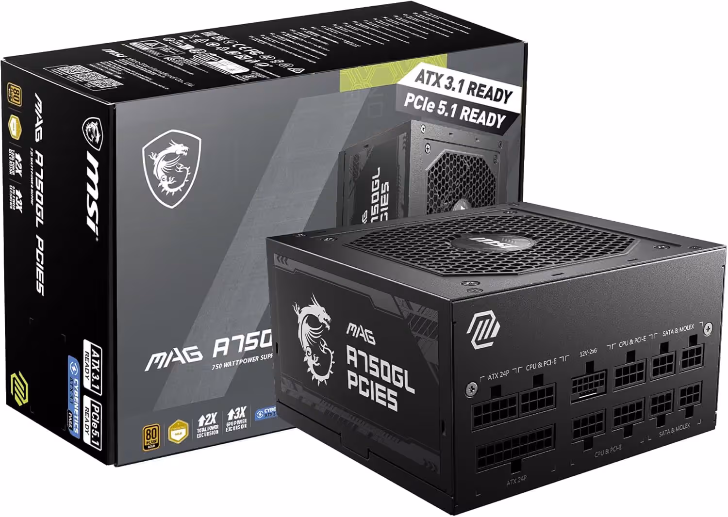 MSI MAG A750GL PCIE5 Black 750W Fully Modular 80+ Gold Certified main image