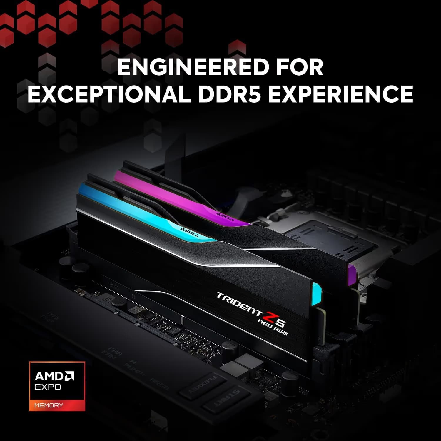 G.Skill Trident Z5 Neo RGB Matte Black DDR5-6000 CL28 96GB (2x48GB) image