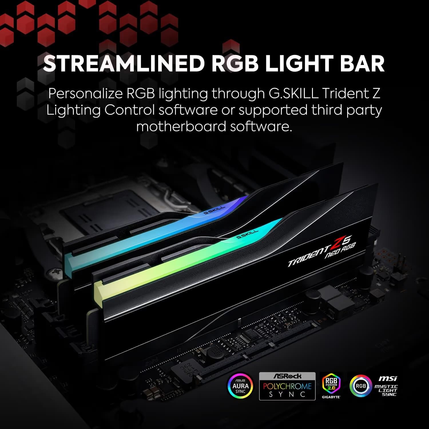 G.Skill Trident Z5 Neo RGB Matte Black DDR5-6000 CL28 96GB (2x48GB) image