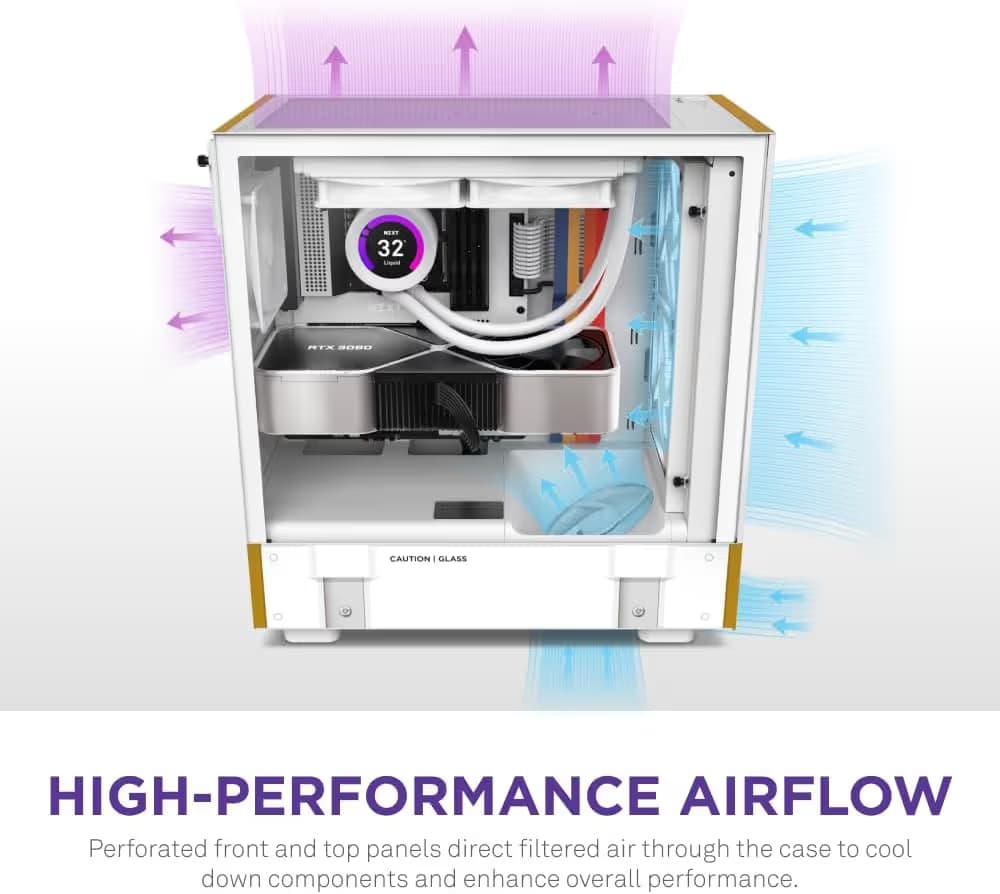 NZXT H5 Flow Starfield Limited Edition ATX Mid Tower Cabinet (White) image