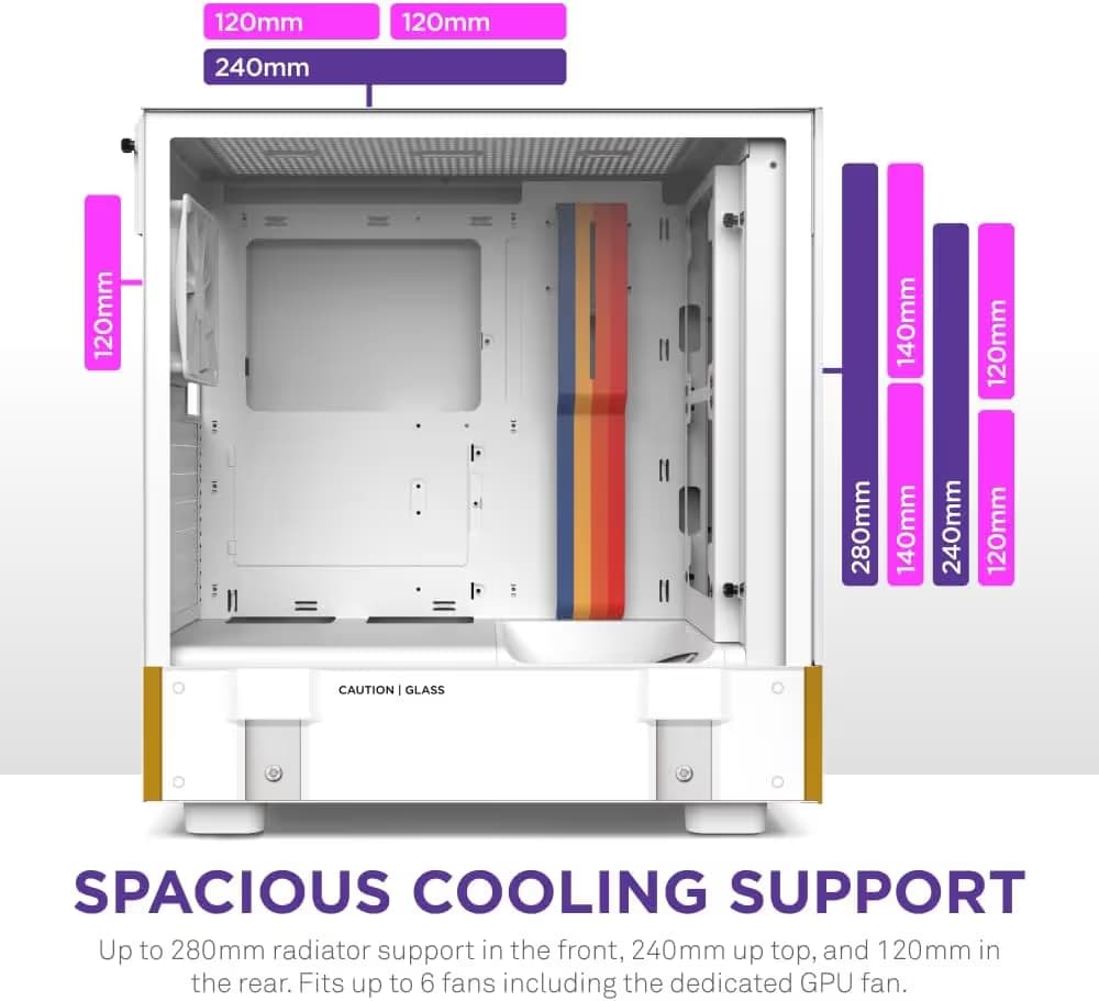 NZXT H5 Flow Starfield Limited Edition ATX Mid Tower Cabinet (White) image
