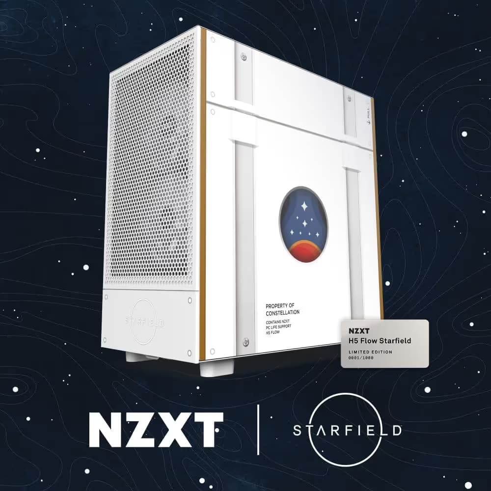 NZXT H5 Flow Starfield Limited Edition ATX Mid Tower Cabinet (White) image