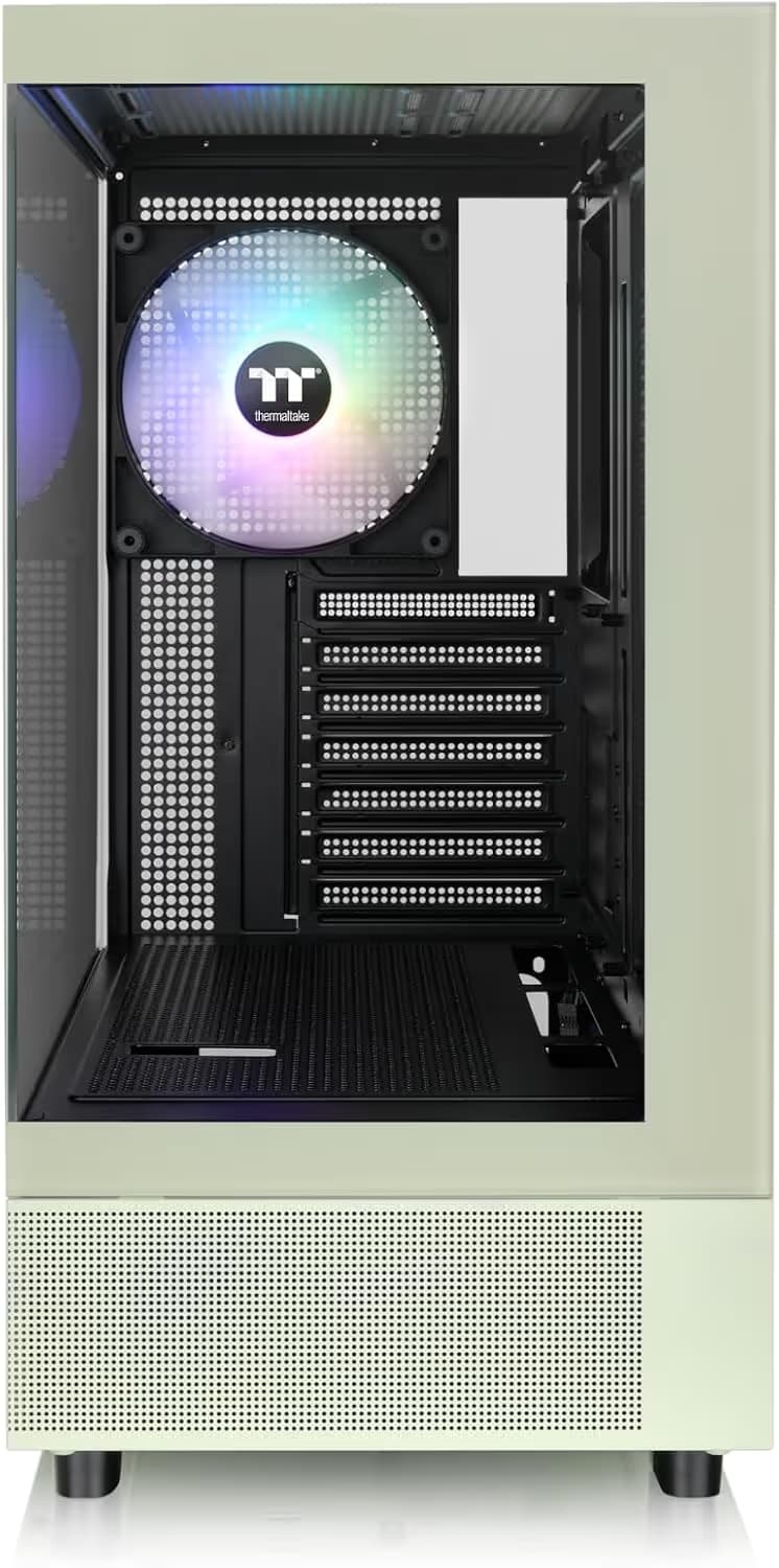 Thermaltake View 270 TG ARGB Matcha Green Mid Tower Chassis Tempered Glass Side Panel image