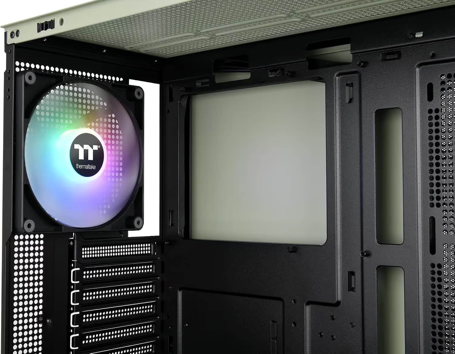 Thermaltake View 270 TG ARGB Matcha Green Mid Tower Chassis Tempered Glass Side Panel image