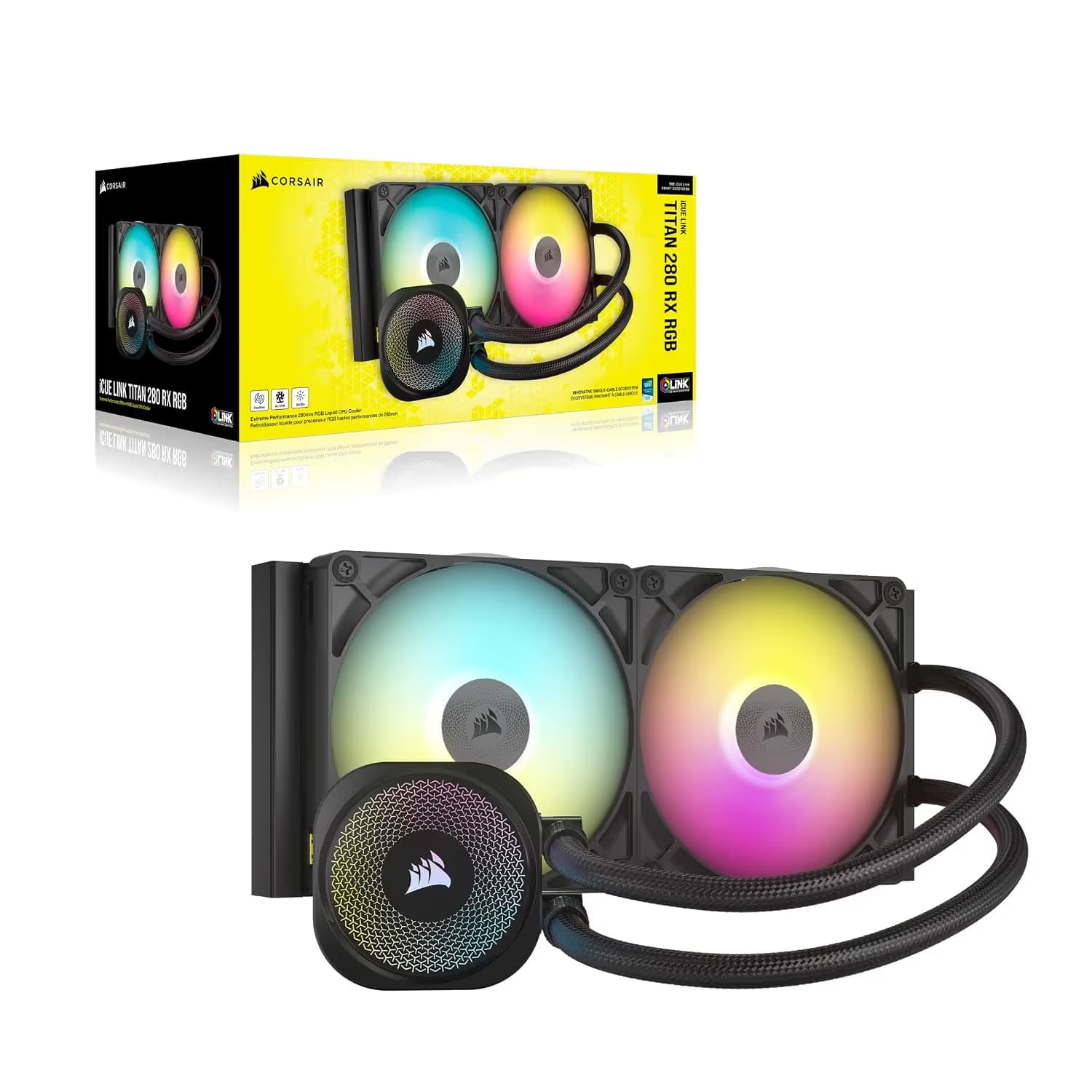Corsair iCUE LINK TITAN Water 280mm RX RGB Black image
