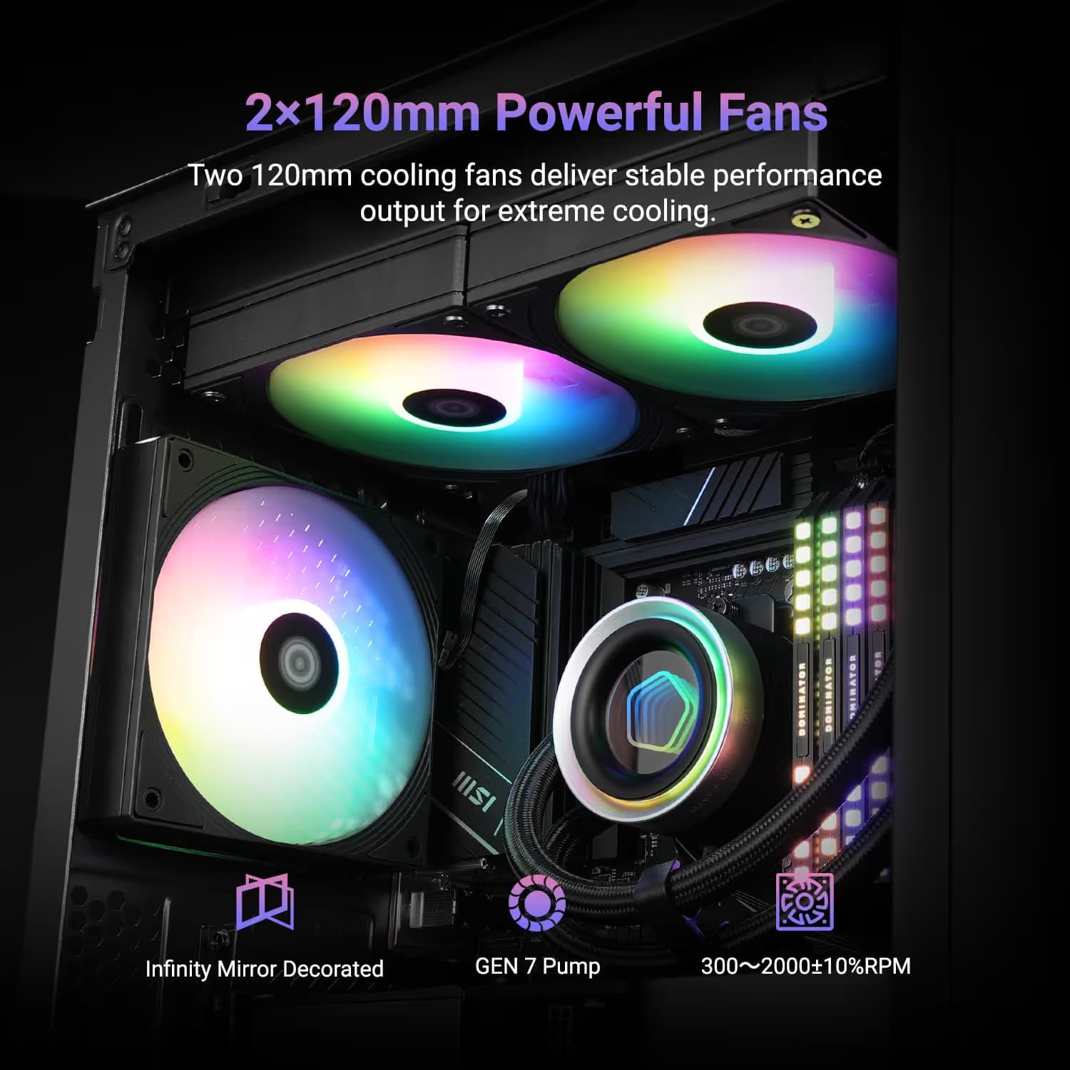 ID-COOLING FX240 Water 240mm INF 58 CFM Black image
