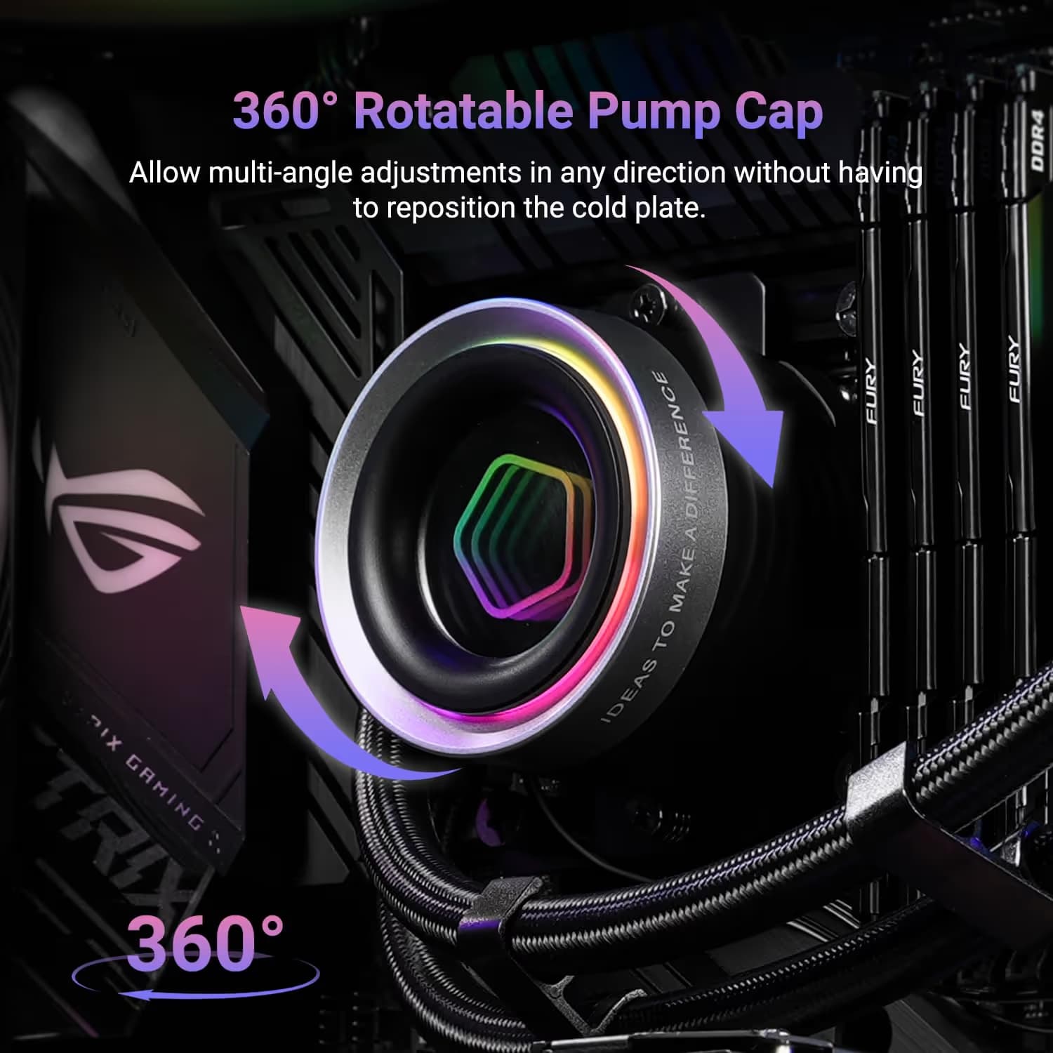 ID-COOLING FX240 Water 240mm INF 58 CFM Black image