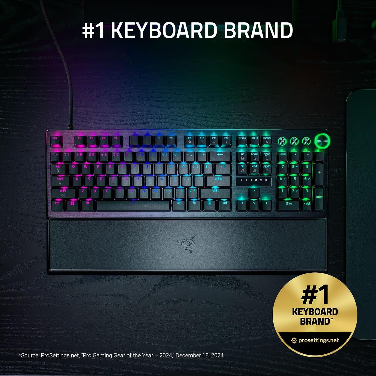Razer Huntsman V3 Pro Full Size RGB Wired Analog Optical Gaming Keyboard image