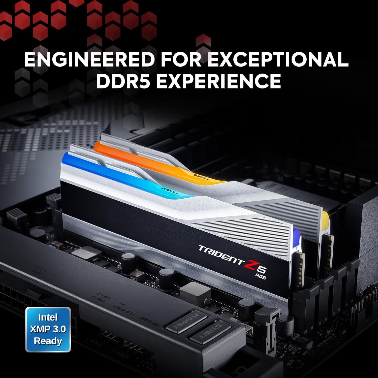 G.Skill Trident Z5 RGB Metallic Silver DDR5-6000 CL40 32GB (2x16GB) image