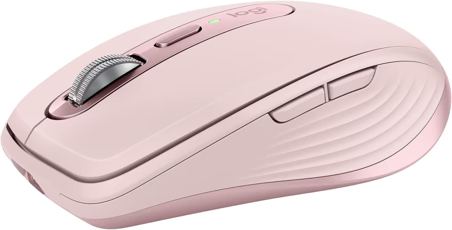 Logitech MX Anywhere 3S Laser Bluetooth Wireless Wired Mouse - Rose image