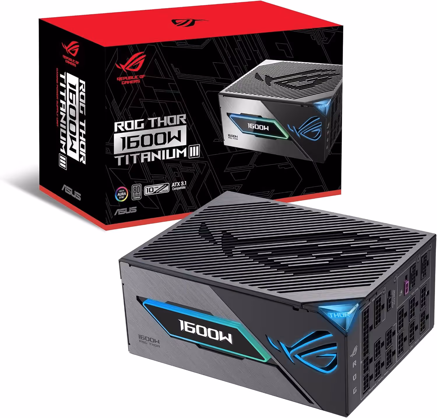 Asus ROG THOR T3 GAMING Black 1600W Fully Modular 80+ Titanium Certified image