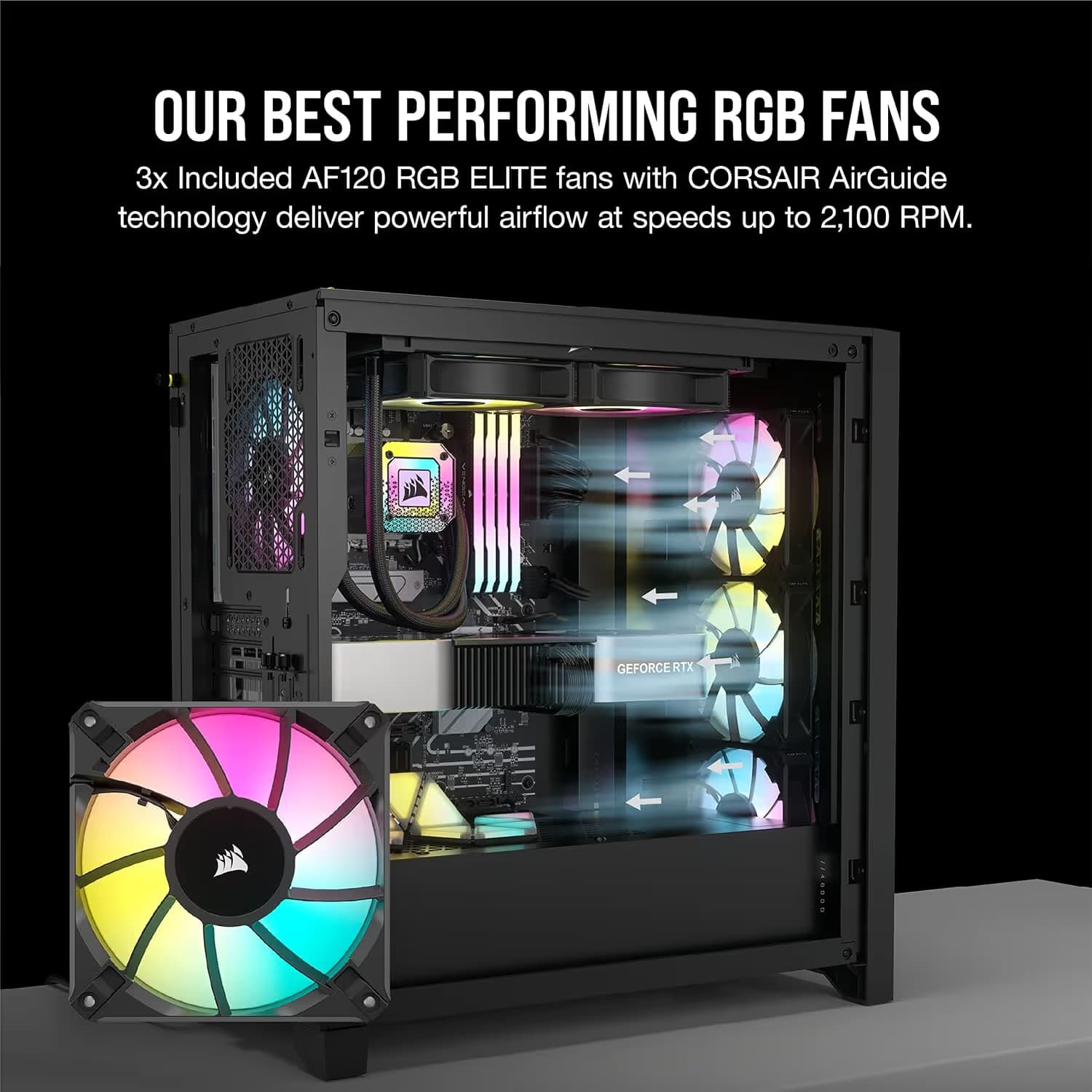 Corsair iCUE 4000D RGB AIRFLOW Mid-Tower ATX Case - Black image