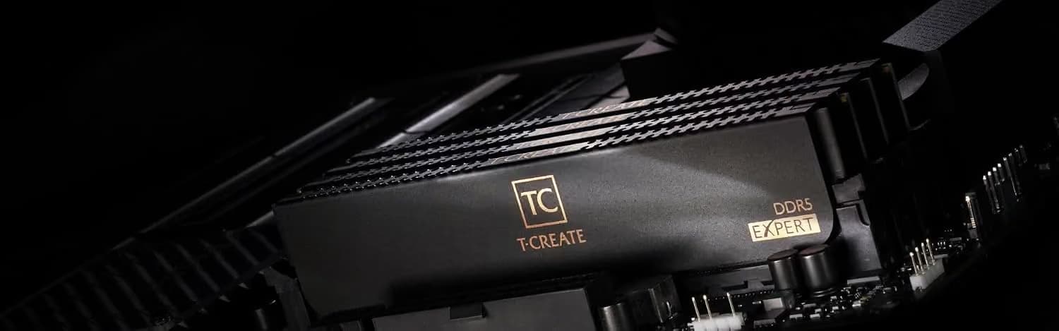 TEAMGROUP T-Create Expert 128GB (2x64GB) DDR5-6400 CL42 Black / Gold image