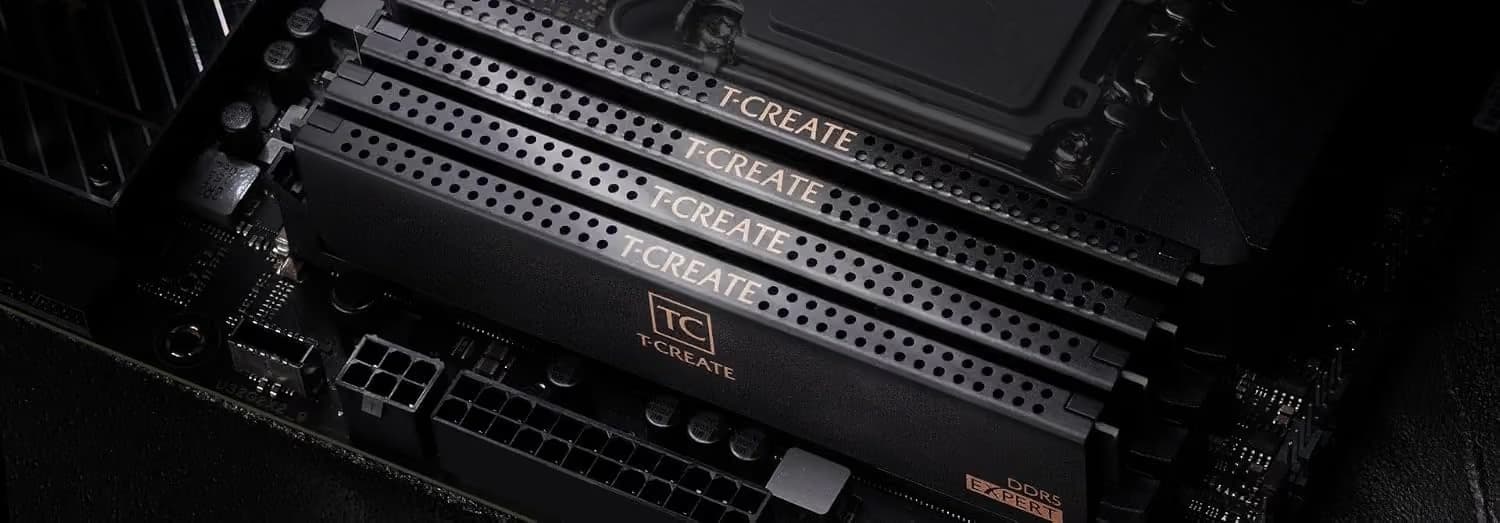 TEAMGROUP T-Create Expert 128GB (2x64GB) DDR5-6400 CL42 Black / Gold image