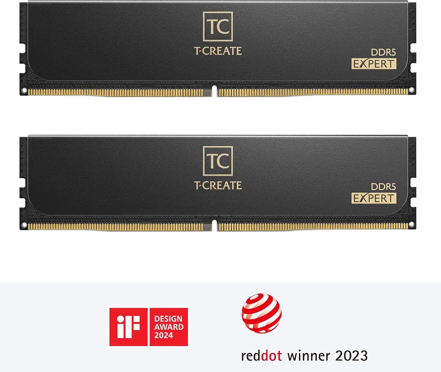 TEAMGROUP T-Create Expert 128GB (2x64GB) DDR5-6400 CL42 Black / Gold image