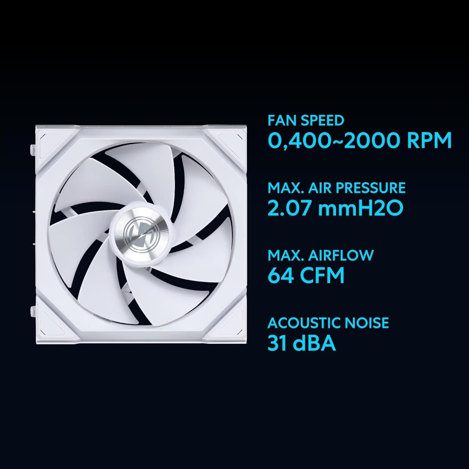Lian Li UNI FAN SL Wireless 120 Reverse White image