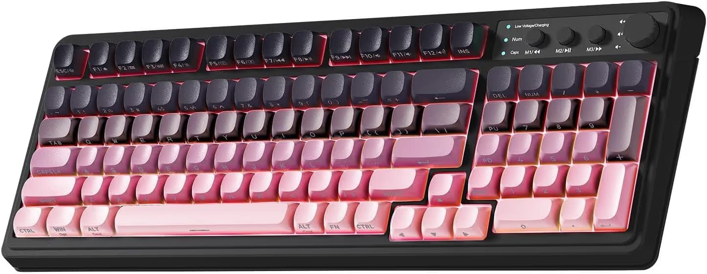 AULA S99 Tri-Mode (2.4G/BT/Wired) Programmable Full Size Membrane Gaming Keyboard main image