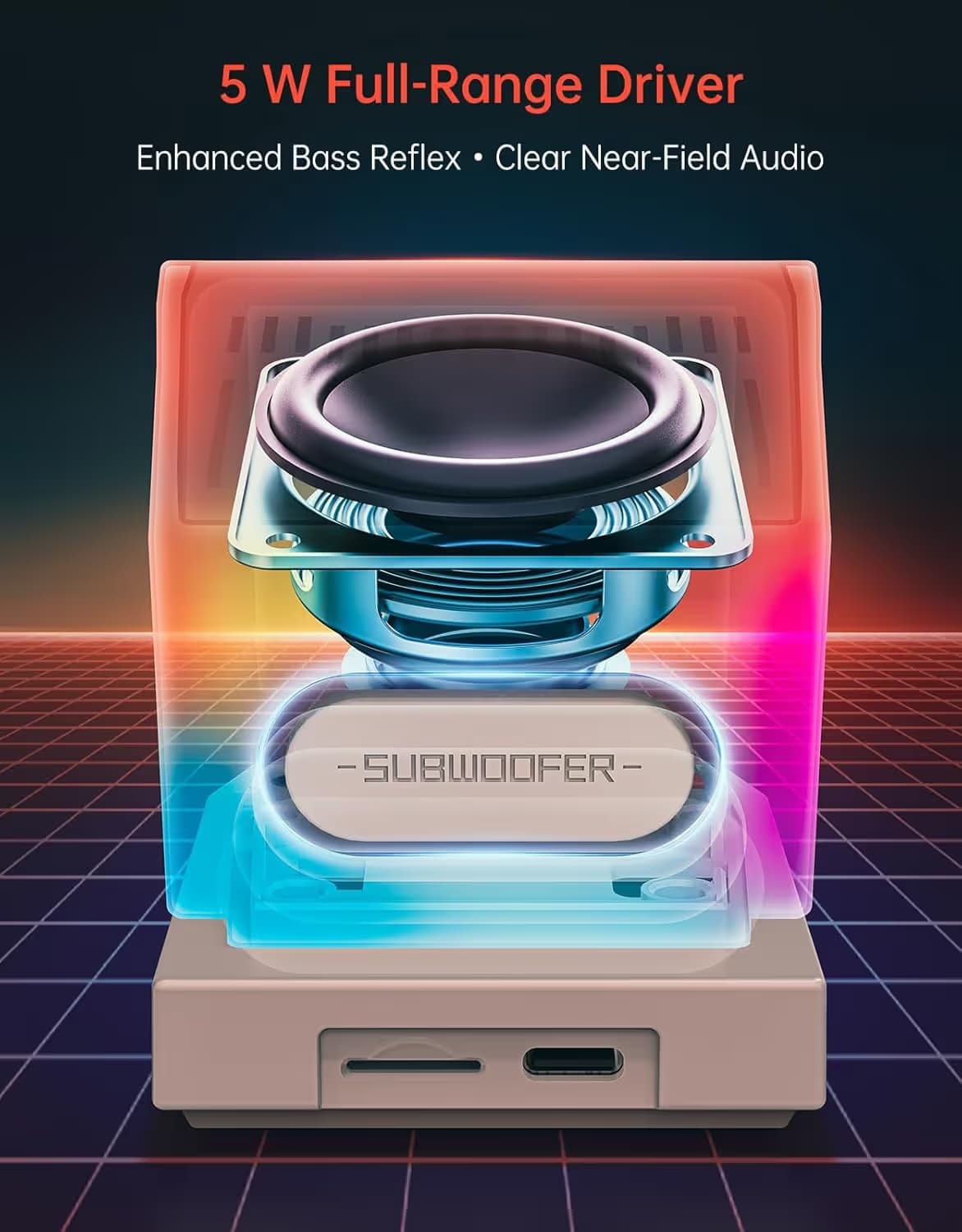 Divoom MiniToo Retro PC-Style Computer Speaker image