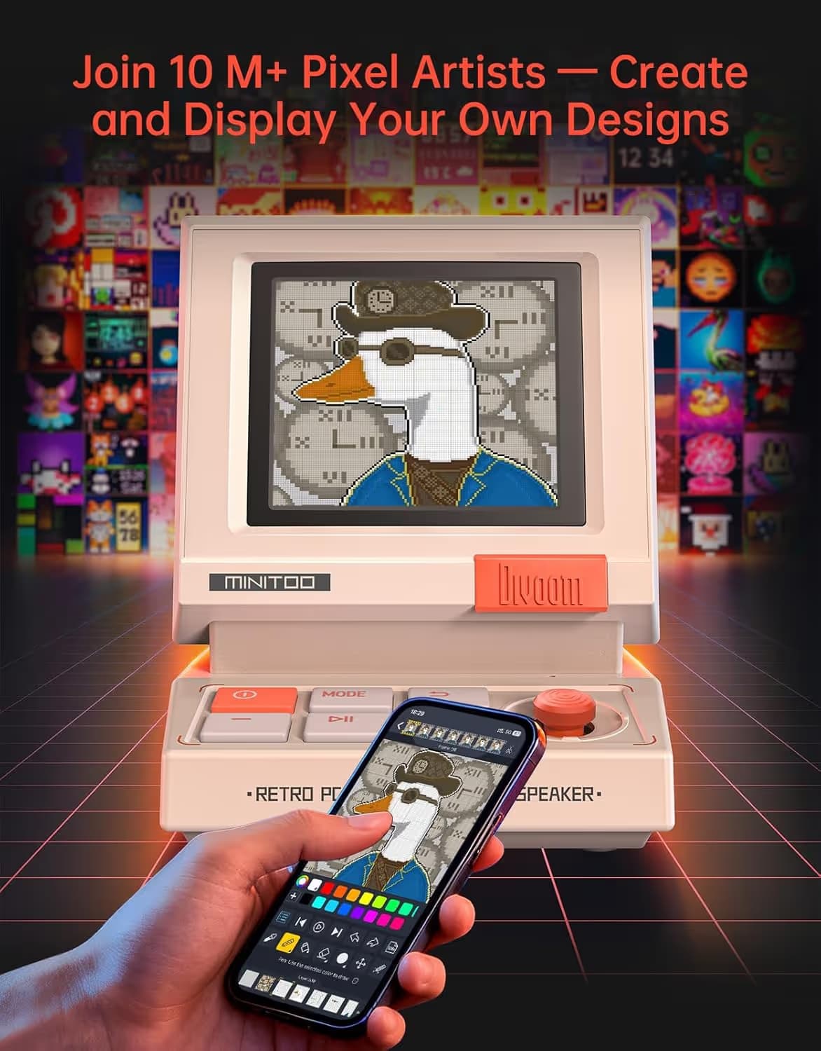 Divoom MiniToo Retro PC-Style Computer Speaker image