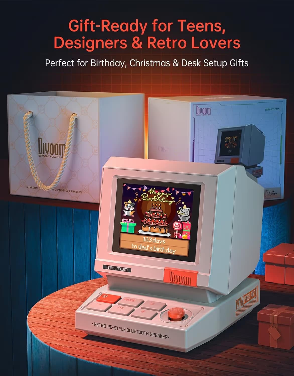 Divoom MiniToo Retro PC-Style Computer Speaker image