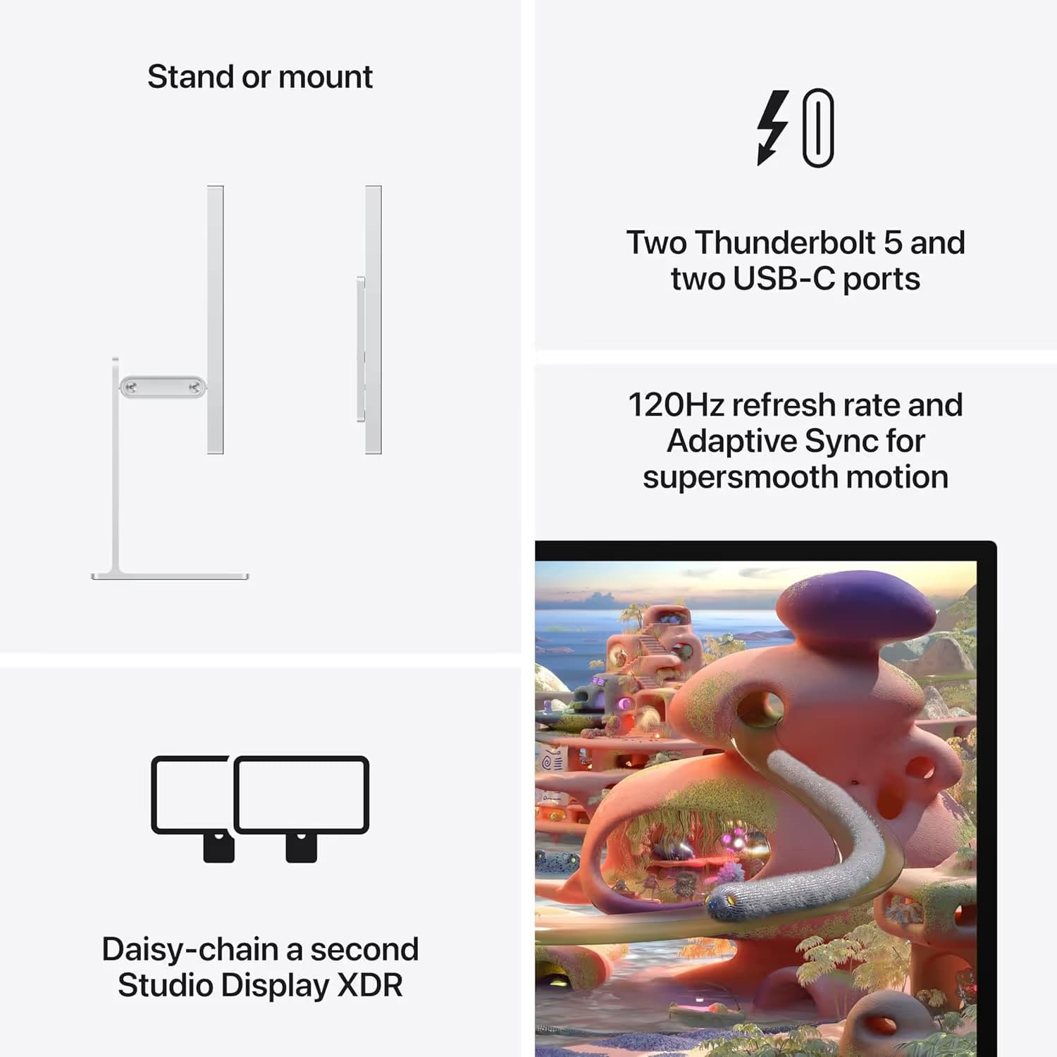 Apple Studio Display XDR 27" Standard Glass Tilt- and Height-Adjustable Stand image