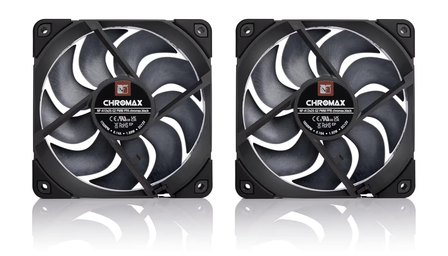 Noctua NF-A12x25 G2 PWM Sx2-PP chromax.black image