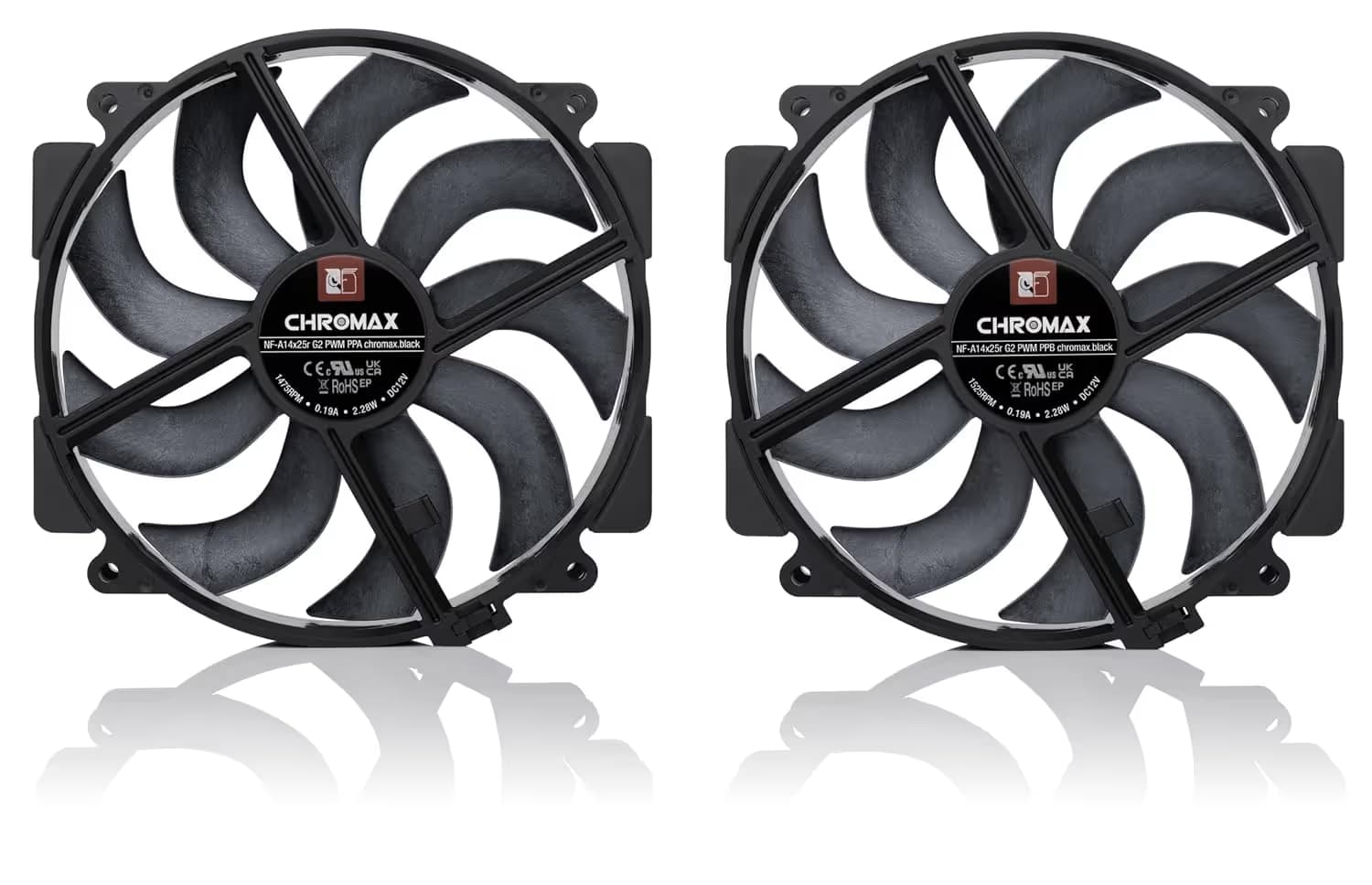 Noctua NF-A14x25r G2 PWM Sx2-PP chromax.black image