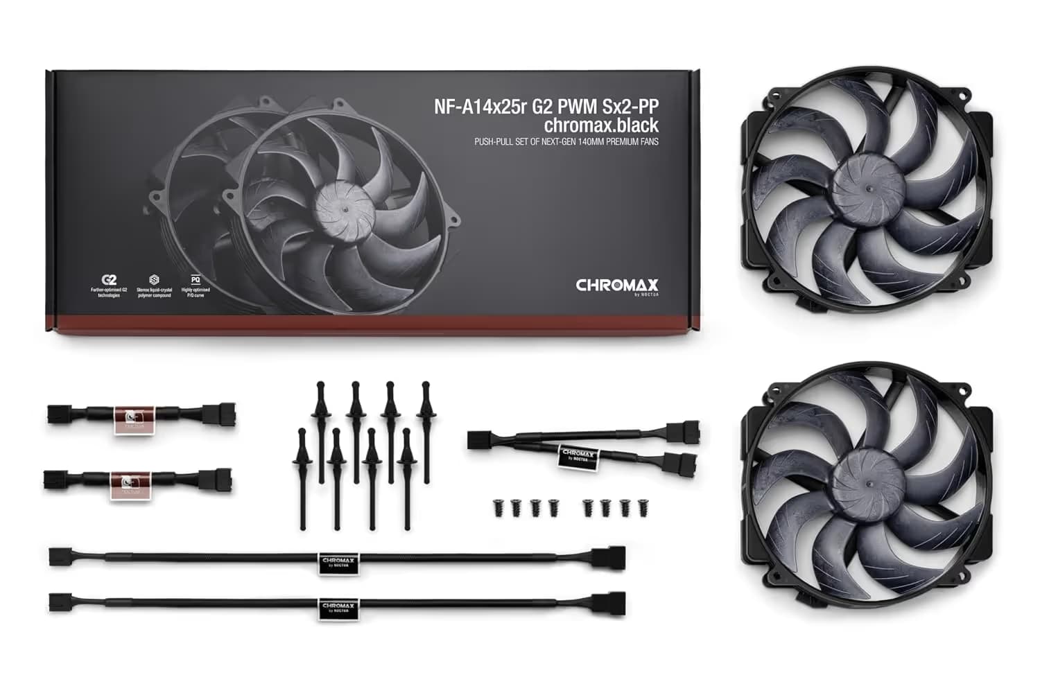 Noctua NF-A14x25r G2 PWM Sx2-PP chromax.black image