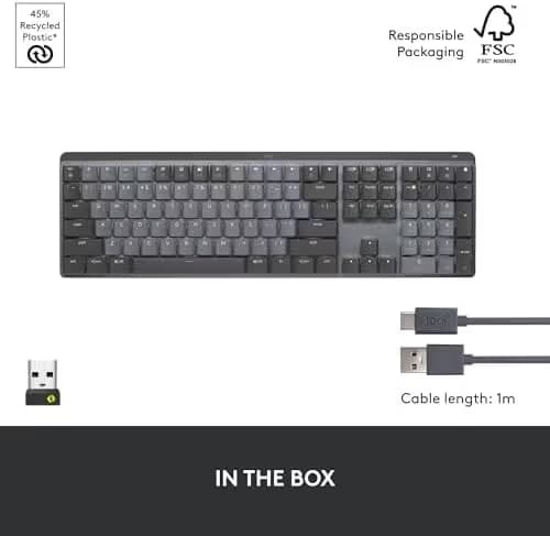 Logitech MX Mechanical Mini Wireless Illuminated Keyboard Linear - Clicky image