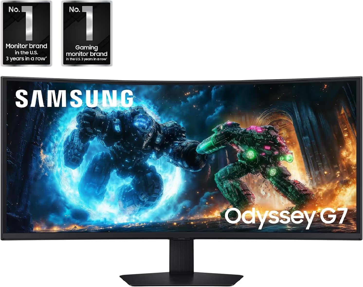 Samsung 40-inch Odyssey G7 G75F WUHD 180Hz Curved Gaming Monitor image
