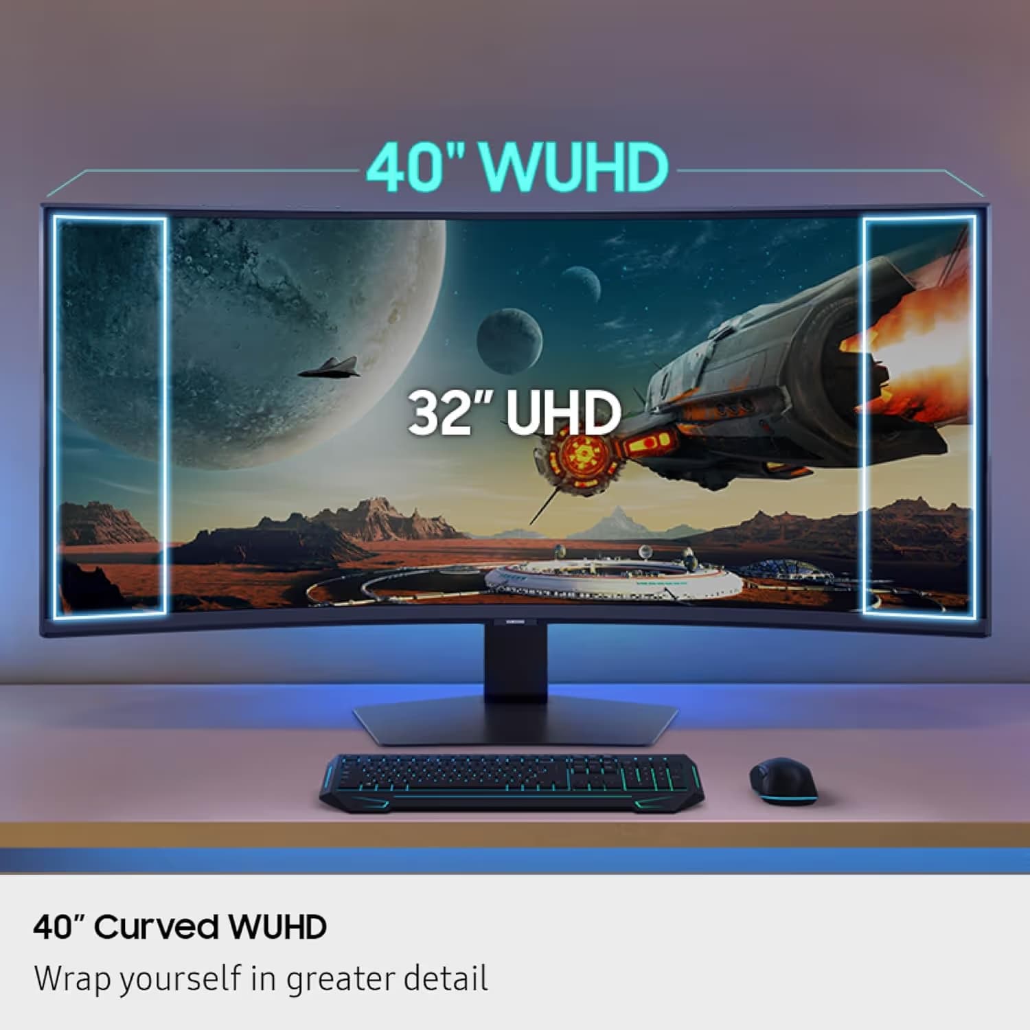 Samsung 40-inch Odyssey G7 G75F WUHD 180Hz Curved Gaming Monitor image