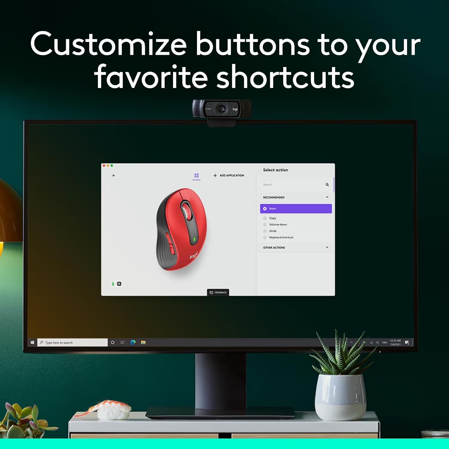 Logitech Signature M650 L Wireless Mouse - Red image