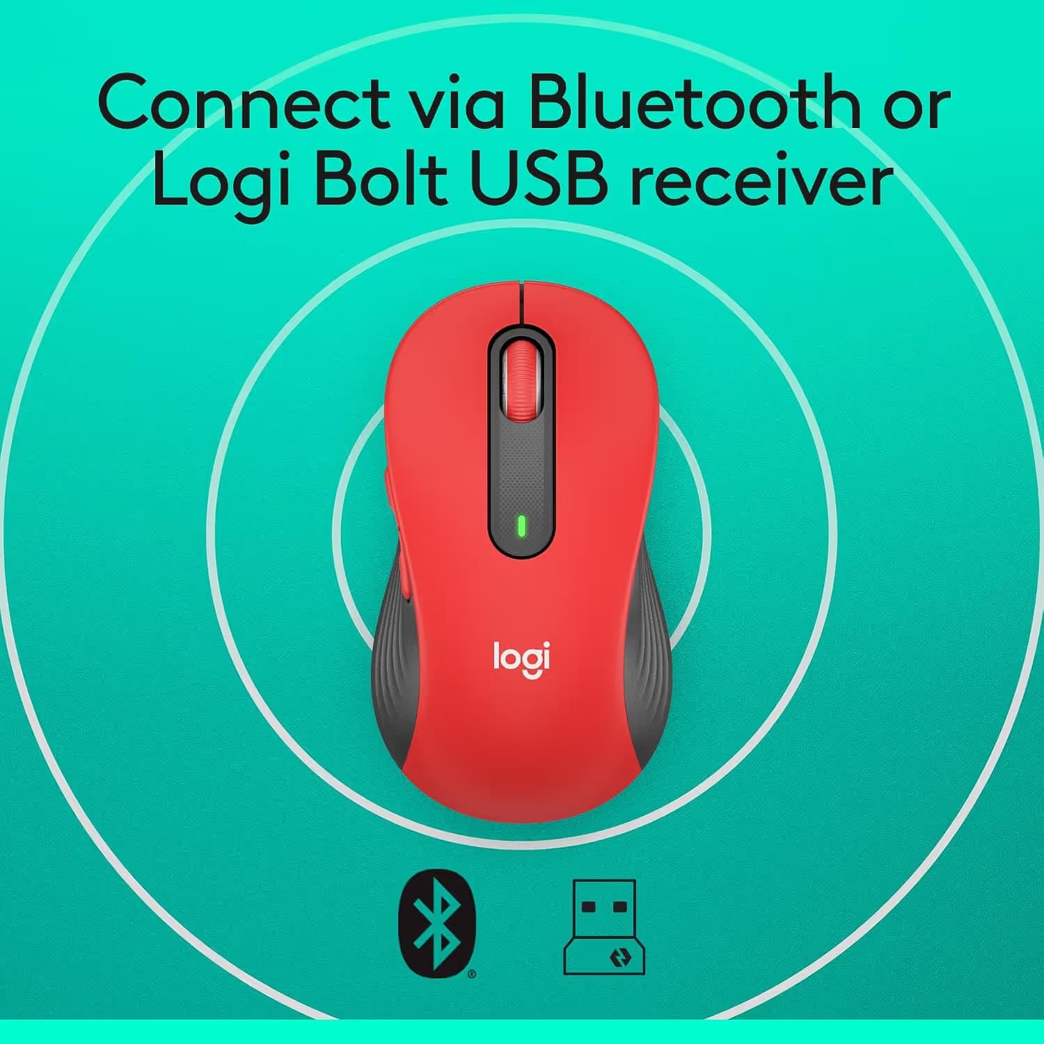 Logitech Signature M650 L Wireless Mouse - Red image