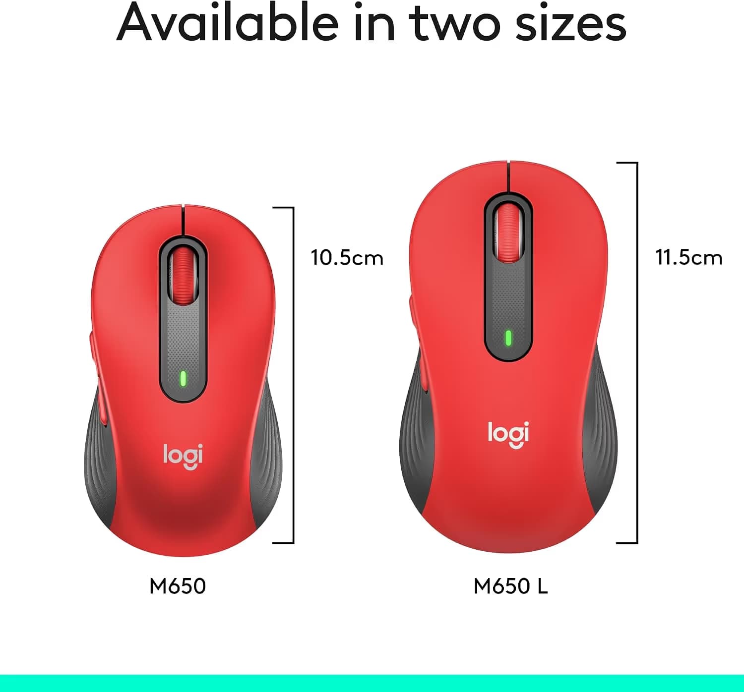 Logitech Signature M650 L Wireless Mouse - Red image