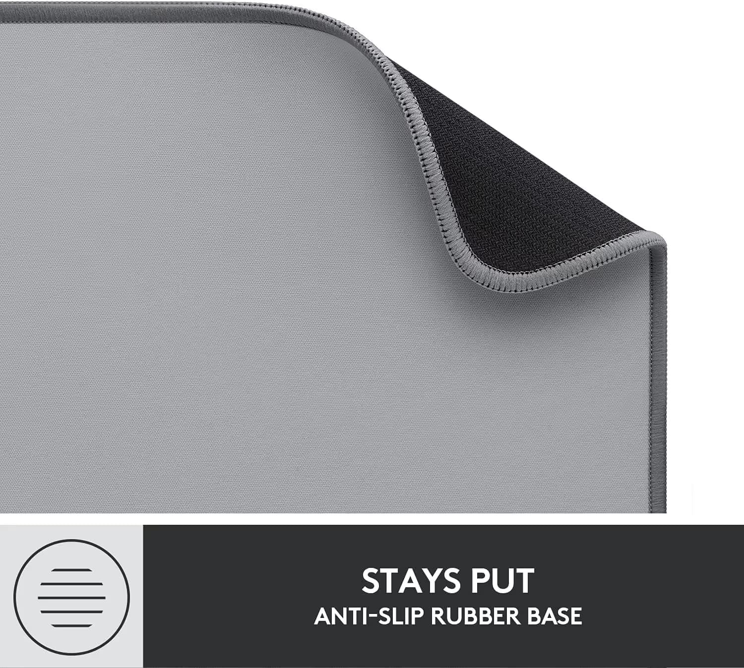 Logitech Desk Mat Studio Series Extended Mouse Pad, Large, Mid Gray image