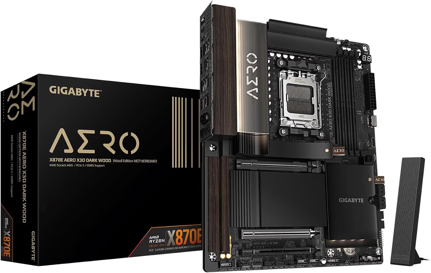 GIGABYTE X870E AERO DARK WOOD main image