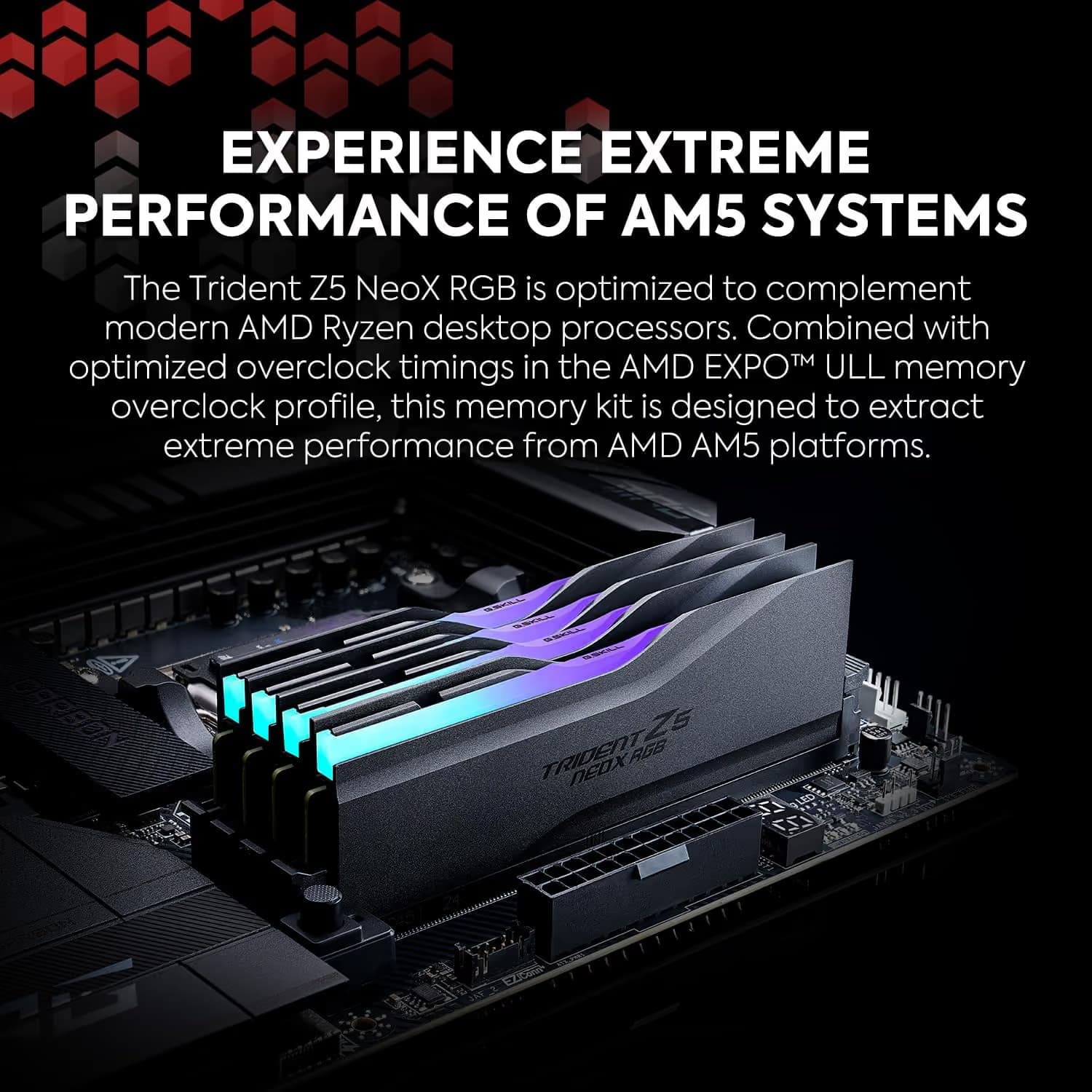 G.SKILL Trident Z5 NeoX RGB DDR5-6000 32GB (2x16GB) CL26 Black image