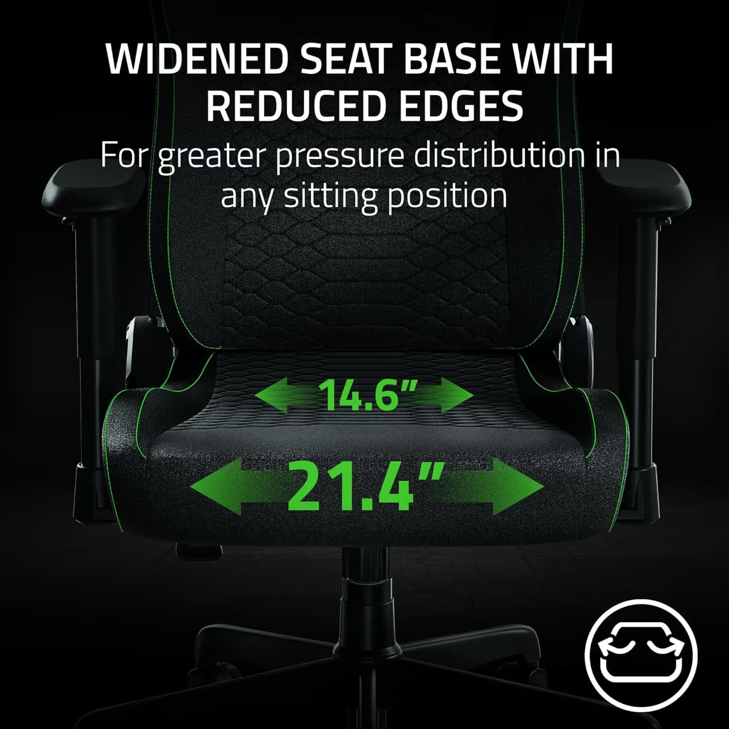 Razer Iskur V2 X - Black / Green - Fabric image