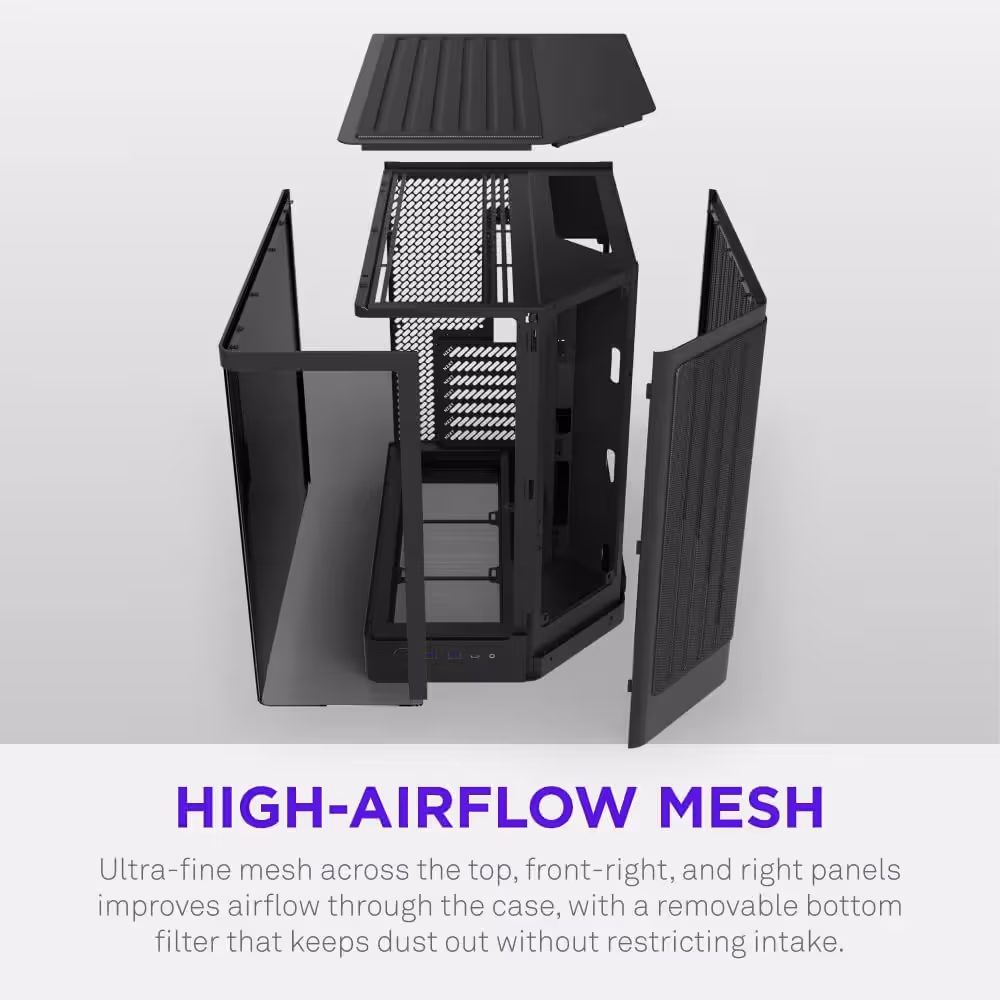 NZXT H6 (2026) ATX Mid Tower Black Tempered Glass image