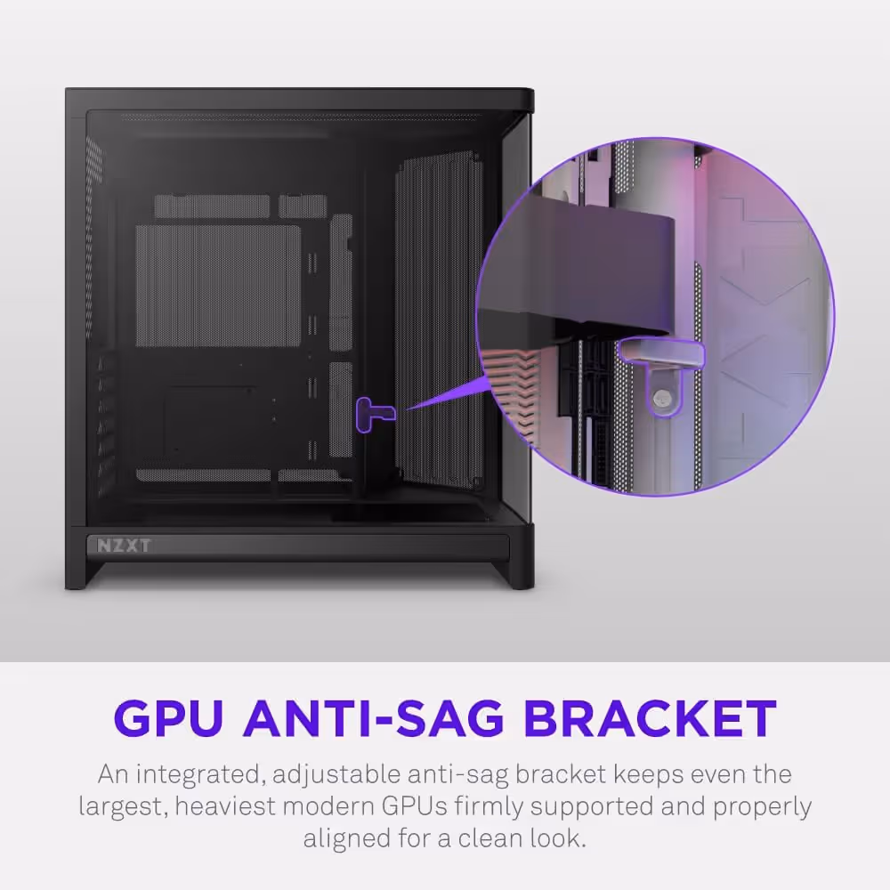 NZXT H6 (2026) ATX Mid Tower Black Tempered Glass image