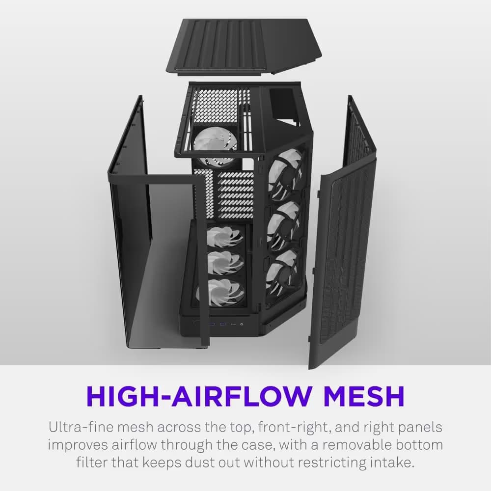 NZXT H6 RGB+ (2026) ATX Mid Tower Black Tempered Glass image