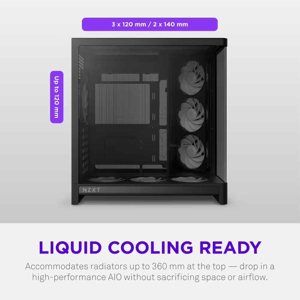 NZXT H6 RGB+ (2026) ATX Mid Tower Black Tempered Glass image