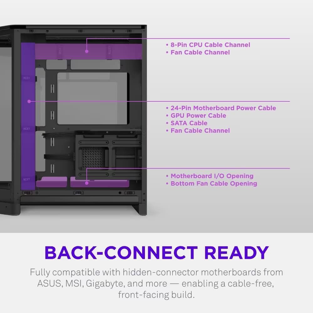 NZXT H6 RGB+ (2026) ATX Mid Tower Black Tempered Glass image