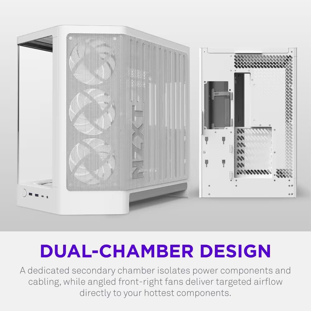 NZXT H6 RGB+ (2026) ATX Mid Tower White Tempered Glass image