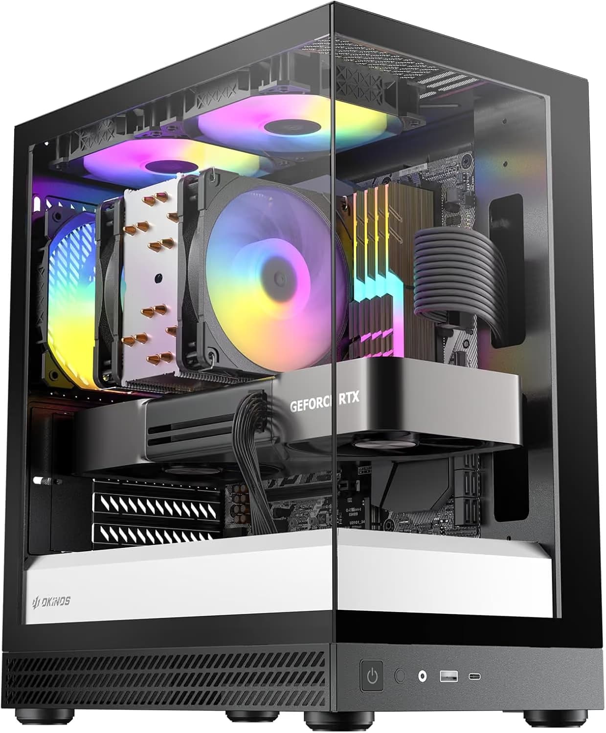 Okinos Aqua UNO Micro ATX Mini Tower Zebra main image