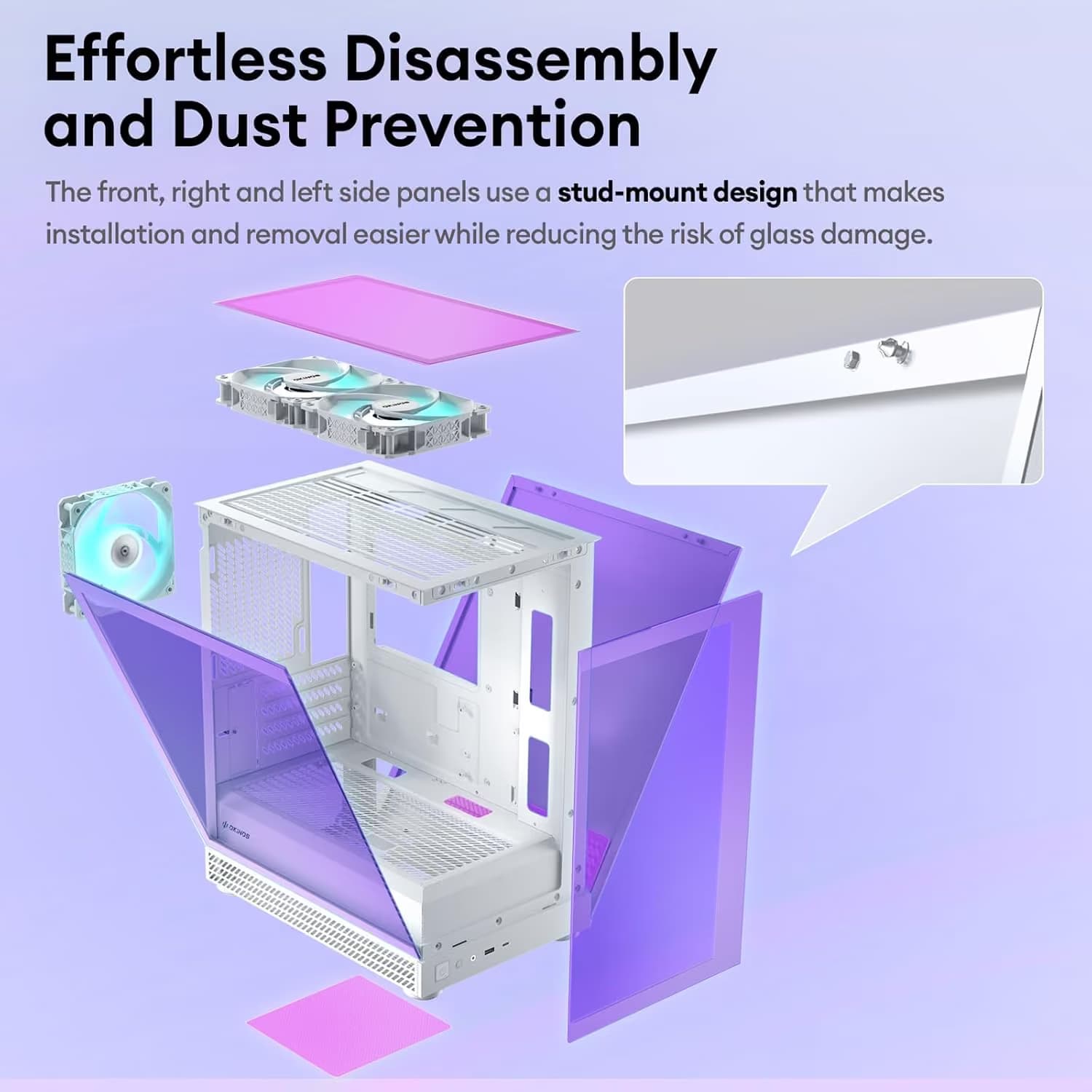Okinos Aqua UNO Micro ATX Mini Tower Zebra image